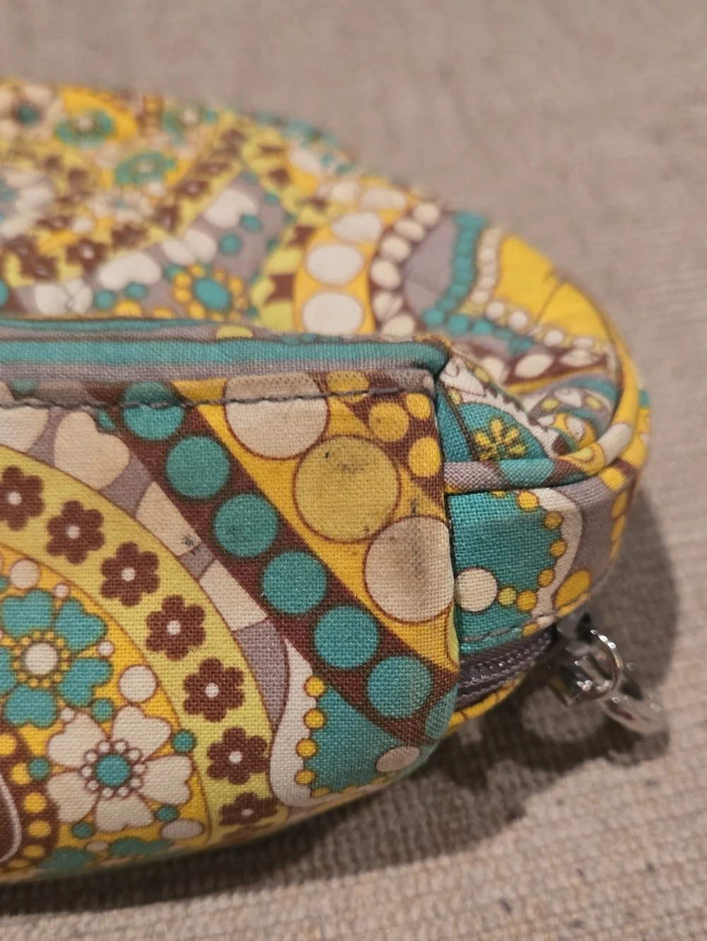 Vera Bradley Lemon Parfait Cosmetic Bag